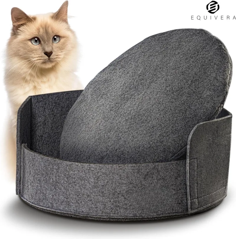 Kattensofa - Kattenbed - Kattenstoel - Kattenmand - Kattenbank by Equivera in Grey – product photo