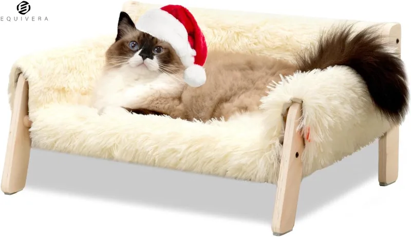 Kattensofa - Kattenbed - Kattenstoel - Kattenmand - Kattenbank de Equivera en Blanc – photo produit