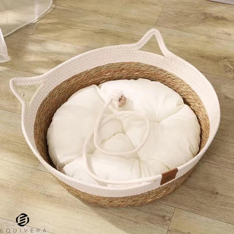 Kattensofa - Kattenbed - Kattenstoel - Kattenmand - Kattenbank de Equivera en Blanc – photo produit