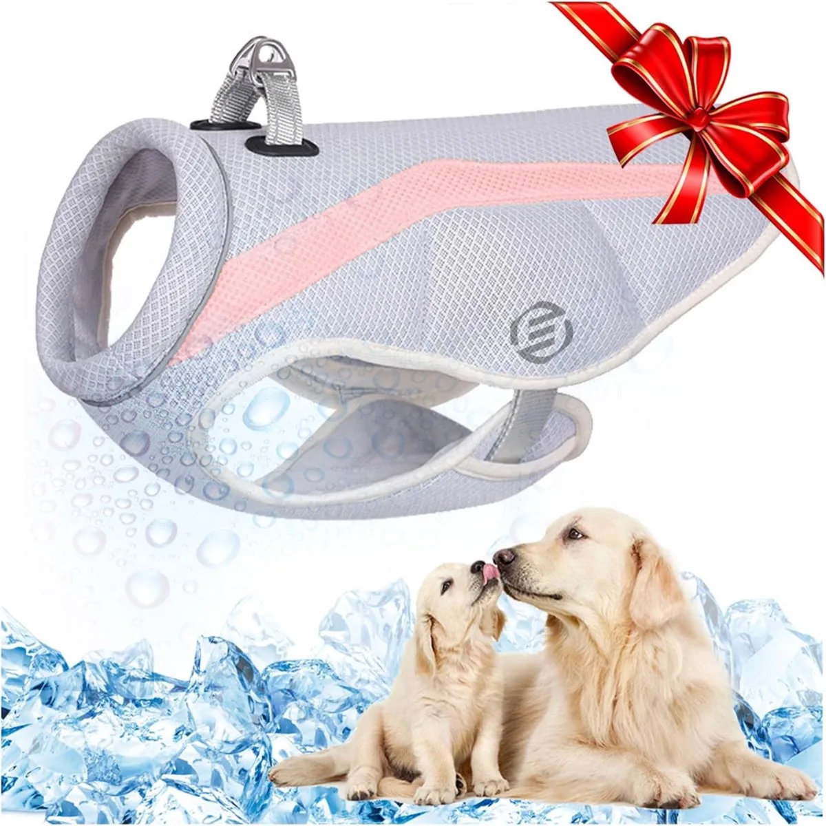 Koelvest Hond - Koel Vest Hond - Coolvest Hond - Cool Vest Hond - Verkoelend Vest - Cooling Vest Hond - Koelvest - Koeljas - Koeljas Hond - Cooljas Hond - Verkoeling Hond - Maat L från Equivera i Rosa – produktbild