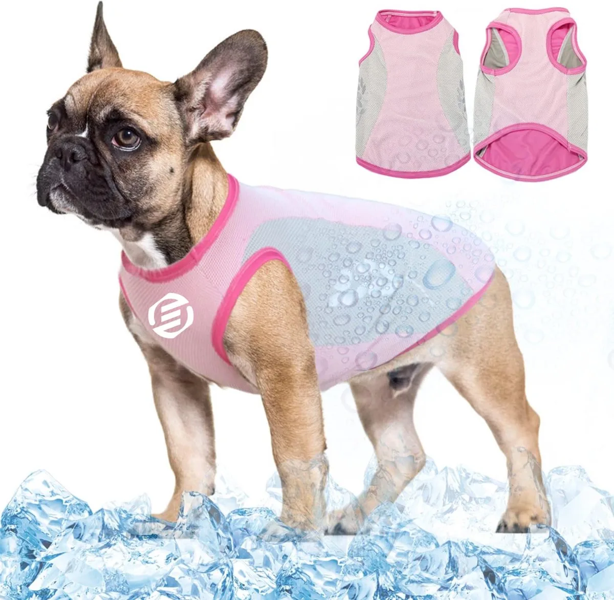 Koelvest Hond - Koel Vest Hond - Coolvest Hond - Cool Vest Hond - Verkoelend Vest - Cooling Vest Hond - Koelvest - Koeljas - Koeljas Hond - Cooljas Hond - Verkoeling Hond - Maat S de Equivera en Rose – photo produit