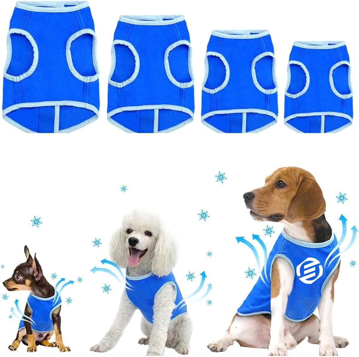 Koelvest Hond - Koel Vest Hond - Coolvest Hond - Cool Vest Hond - Verkoelend Vest - Cooling Vest Hond - Koelvest - Koeljas - Koeljas Hond - Cooljas Hond - Verkoeling Hond - Maat XL de Equivera en Bleu – photo produit