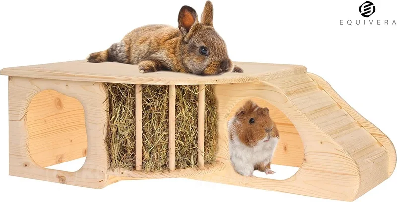 Konijnenhuis - Konijnenhok - Konijnen Huisje - Konijnen Huis fra Equivera i Hout – produktbillede