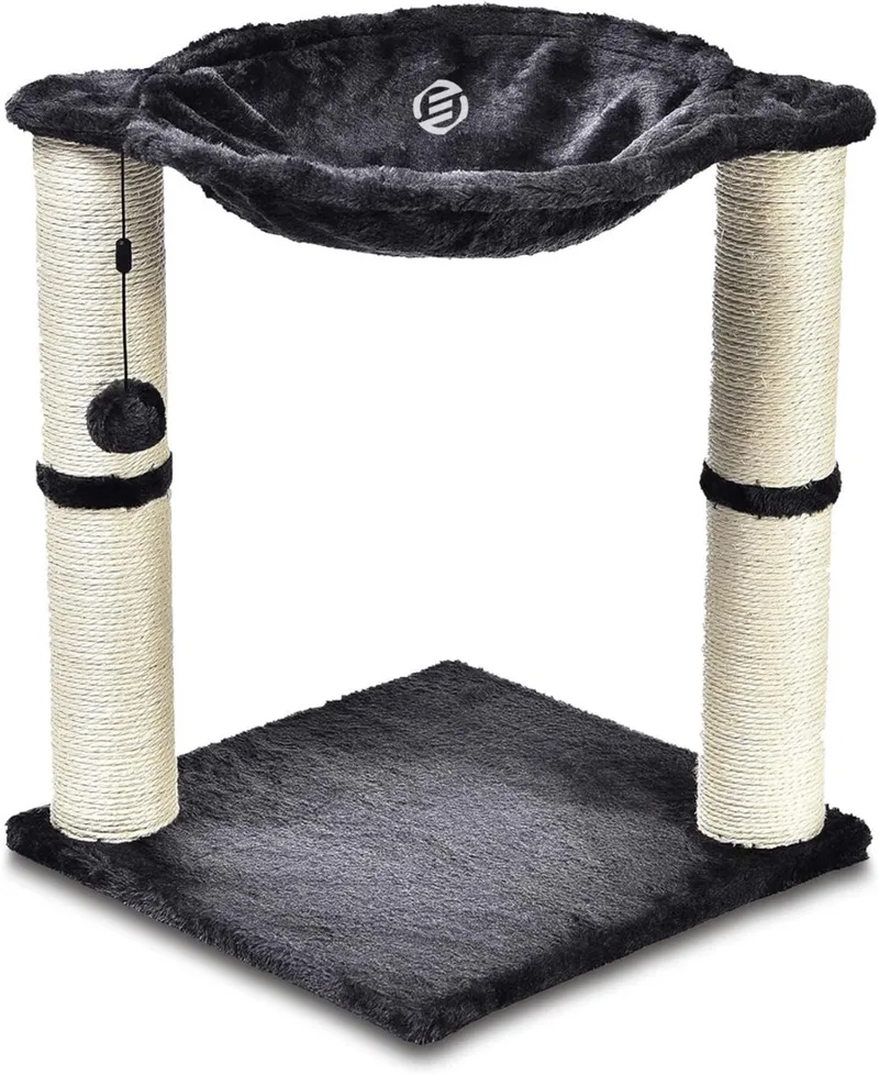 Krabpaal voor Katten - Krabpaal Grote Katten - Krabton - Krabpaal Hout de Equivera en Gris – photo produit