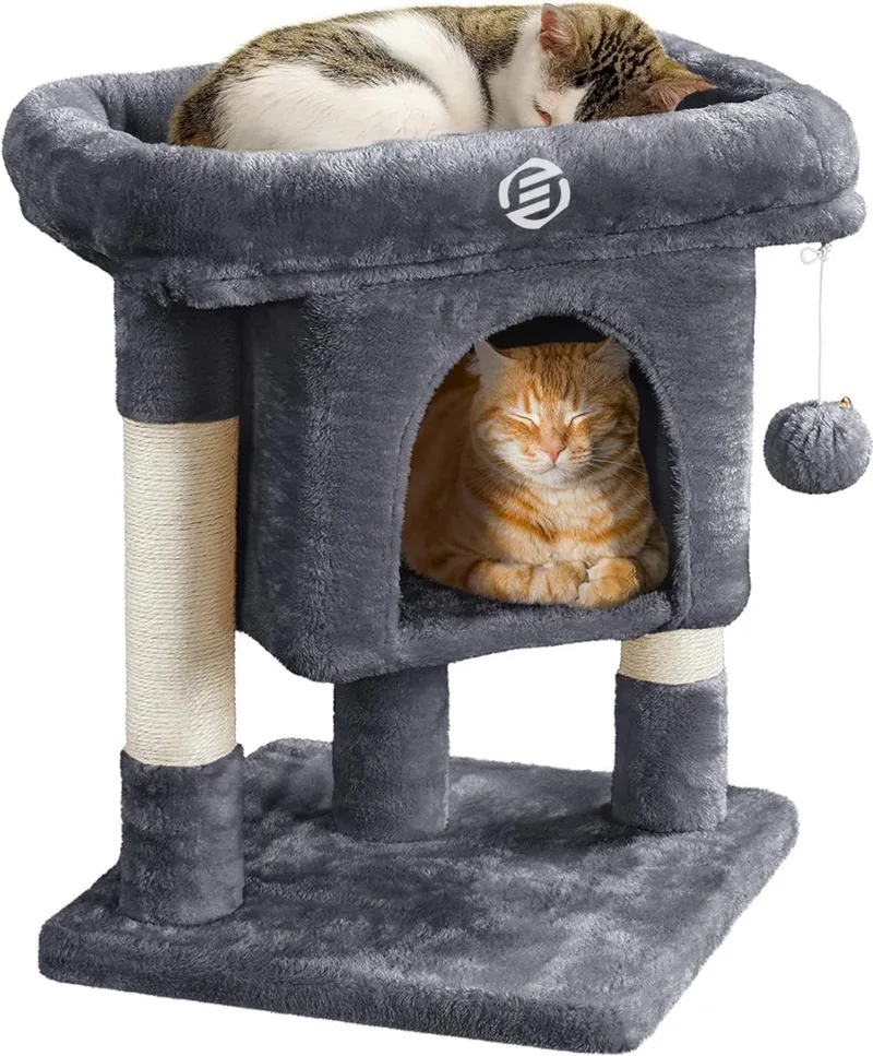 Krabpaal voor Katten - Krabpaal Grote Katten - Krabton - Krabpaal Hout by Equivera in Dark grey – product photo