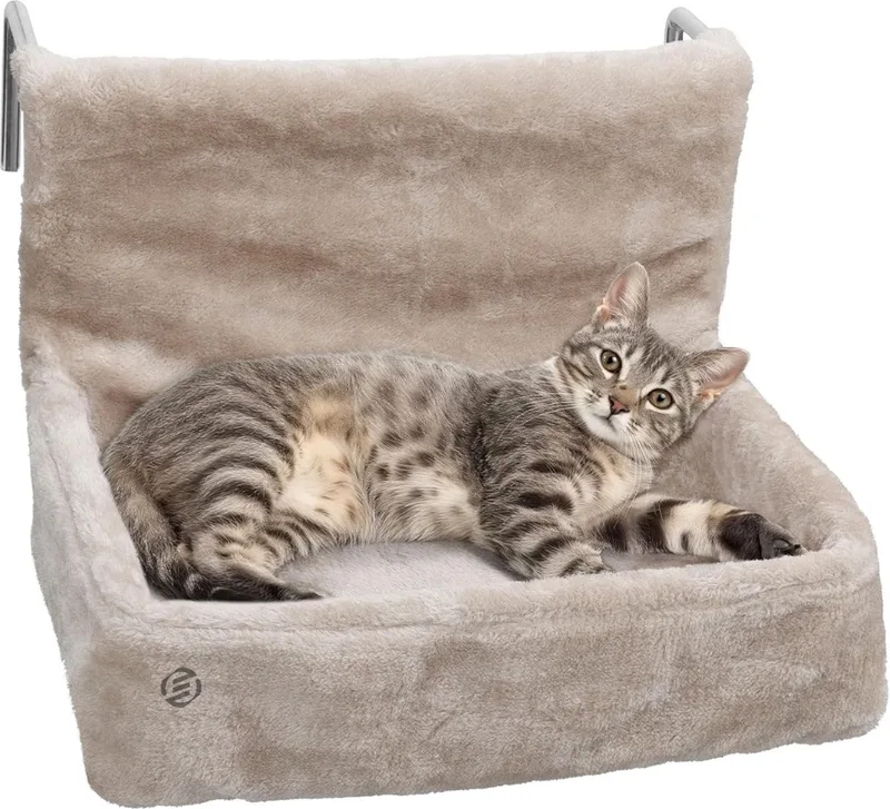 Radiatorhangmat Kat - Hangmat Kat - Kattenmand Radiator - Radiatormand Kat - Kattenhangmat Radiator by Equivera in Beige – product photo