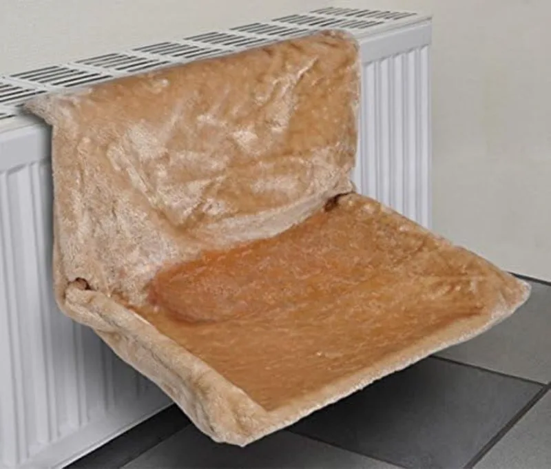 Radiatorhangmat Kat - Hangmat Kat - Kattenmand Radiator - Radiatormand Kat - Kattenhangmat Radiator by Equivera in Beige – product photo