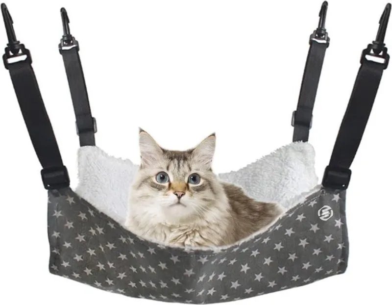 Radiatorhangmat Kat - Hangmat Kat - Kattenmand Radiator - Radiatormand Kat - Kattenhangmat Radiator by Equivera in Grey – product photo