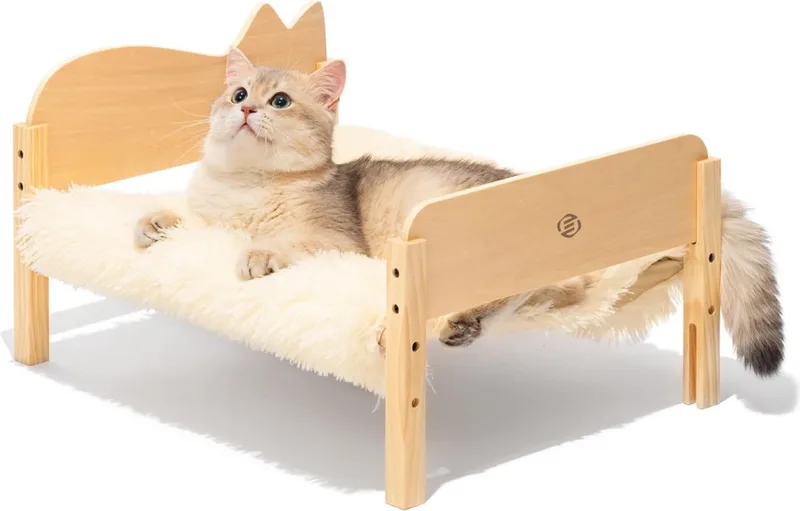 Radiatorhangmat Kat - Hangmat Kat - Kattenmand Radiator - Radiatormand Kat - Kattenhangmat Radiator de Equivera en Beige – photo produit