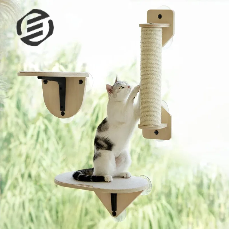 Vensterbank Kussen Kat - Hangmat Kat - Kattenmand Raam - Windowchiller by Equivera in Hout – product photo