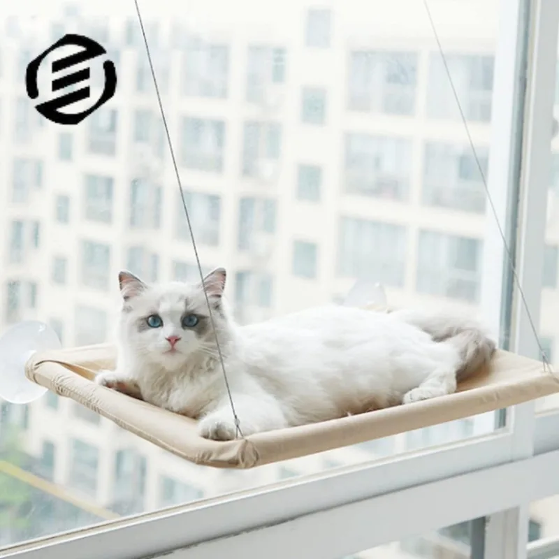 Vensterbank Kussen Kat - Hangmat Kat - Kattenmand Raam - Windowchiller by Equivera in Kaki – product photo