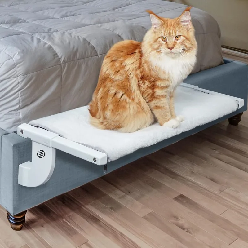 Vensterbank Kussen Kat - Hangmat Kat - Kattenmand Raam - Windowchiller de Equivera en Gris – photo produit