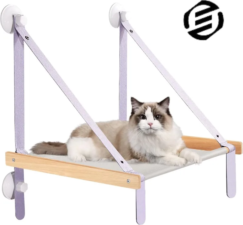 Vensterbank Kussen Kat - Hangmat Kat - Kattenmand Raam - Windowchiller by Equivera in Light grey – product photo