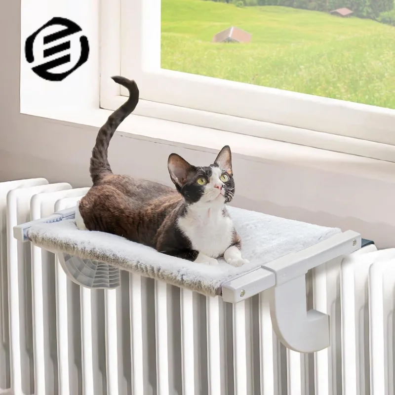 Vensterbank Kussen Kat - Hangmat Kat - Kattenmand Raam - Windowchiller de Equivera en Gris – photo produit