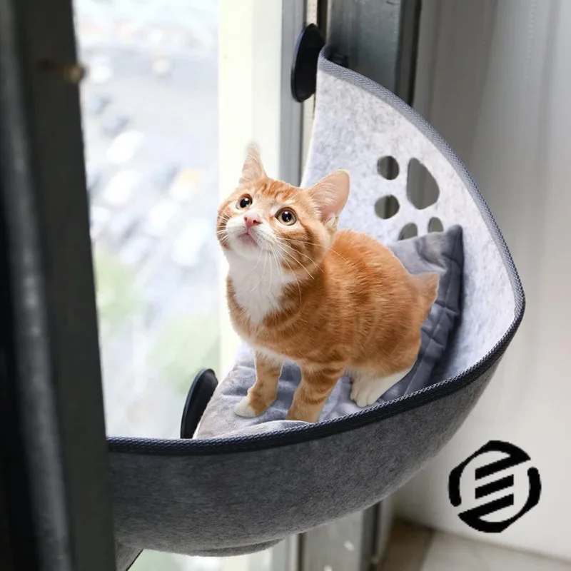 Vensterbank Kussen Kat - Hangmat Kat - Kattenmand Raam - Windowchiller by Equivera in Grey – product photo