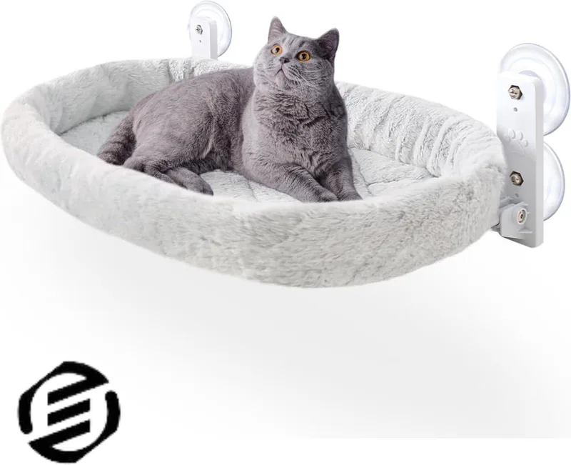 Vensterbank Kussen Kat - Hangmat Kat - Kattenmand Raam - Windowchiller by Equivera in Grey – product photo