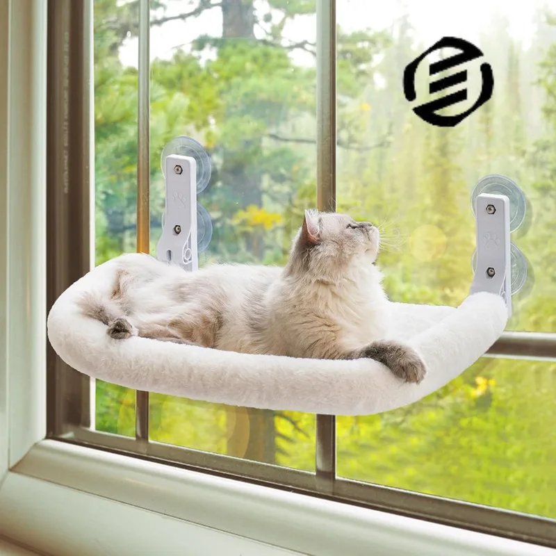 Vensterbank Kussen Kat - Hangmat Kat - Kattenmand Raam - Windowchiller by Equivera in Grey – product photo
