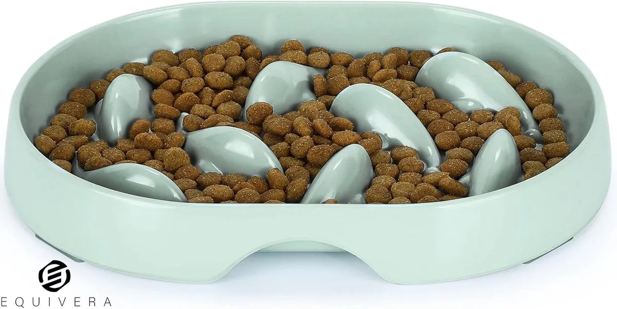 Voerpuzzel Kat - Katten Voerpuzzel - Anti Schrokbak Kat - Slowfeeder Kat fra Equivera i ‎Lichtgroen – produktbillede