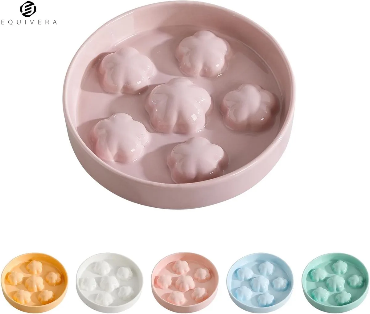 Voerpuzzel Kat - Katten Voerpuzzel - Anti Schrokbak Kat - Slowfeeder Kat fra Equivera i ‎lila – produktbillede