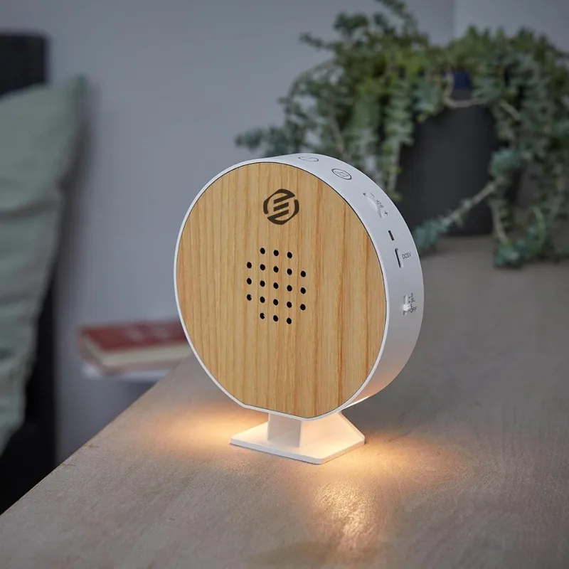 Vogelgeluiden Huisje met Sensor - Vogelgeluiden Huisje voor op Toilet - Vogelhuisje met Geluid - Singing Bird Box - Bewegingsmelder de Equivera en Wit essenhout – photo produit