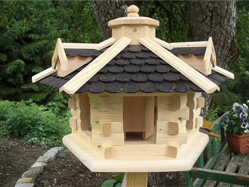 Vogelhuisje - Voederhuisje - Voederhuisje voor Vogels de Equivera en Beije, Noir – photo produit