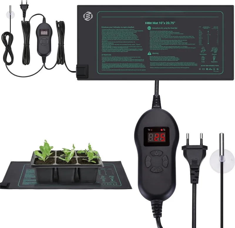 Warmtemat Planten - Warmtemat Planten - Warmtemat - Kweken Planten - Kweken - Heat Mat by Equivera in Black – product photo