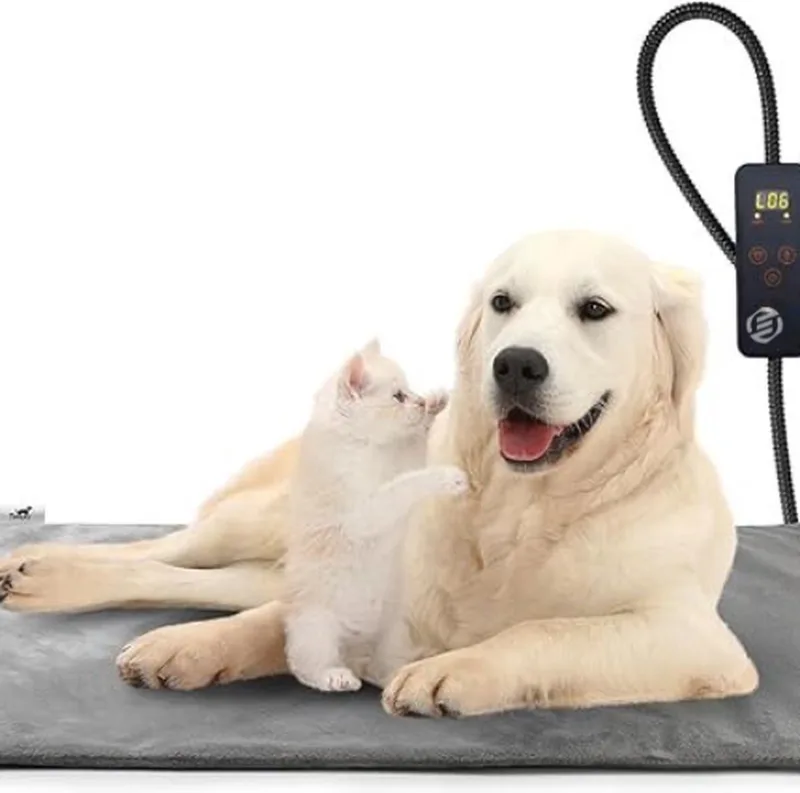 Warmtemat voor Huisdieren - Verwarmingsmat Huisdieren - Warmtedeken voor Honden en Katten - Warmtemat Kat - Warmtemat Hond - Zelfverwarmende Kattendeken by Equivera in White – product photo