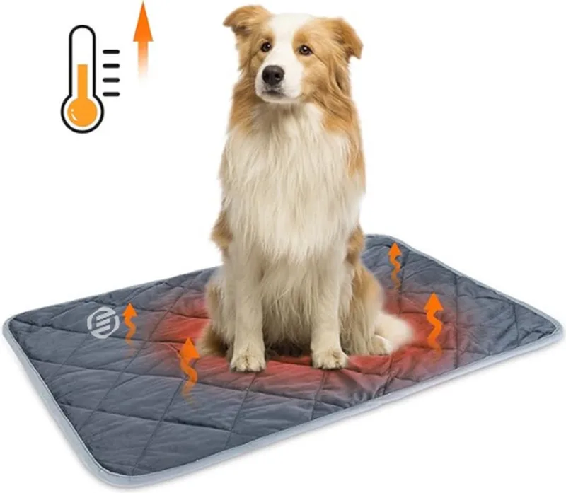 Warmtemat voor Huisdieren - Verwarmingsmat Huisdieren - Warmtedeken voor Honden en Katten - Warmtemat Kat - Warmtemat Hond - Zelfverwarmende Kattendeken by Equivera in Dark grey – product photo