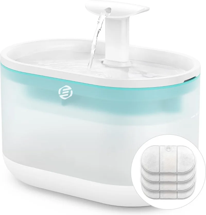 Waterfontijn Katten - Waterfontein Kat - Kattenfontein - Drinkfontijn Katten - Drinkfontein Kat by Equivera in White – product photo