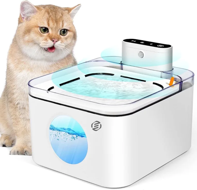 Waterfontijn Katten - Waterfontein Kat - Kattenfontein - Drinkfontijn Katten - Drinkfontein Kat von Equivera in Weiß – Produktfoto