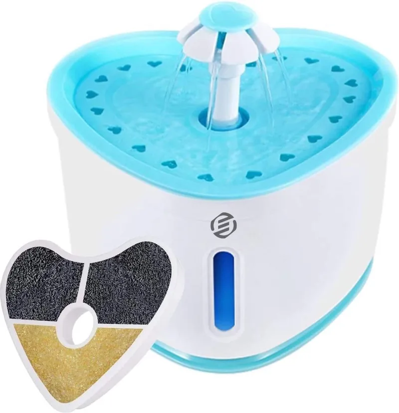 Waterfontijn Katten - Waterfontein Kat - Kattenfontein - Drinkfontijn Katten - Drinkfontein Kat by Equivera in Grey – product photo