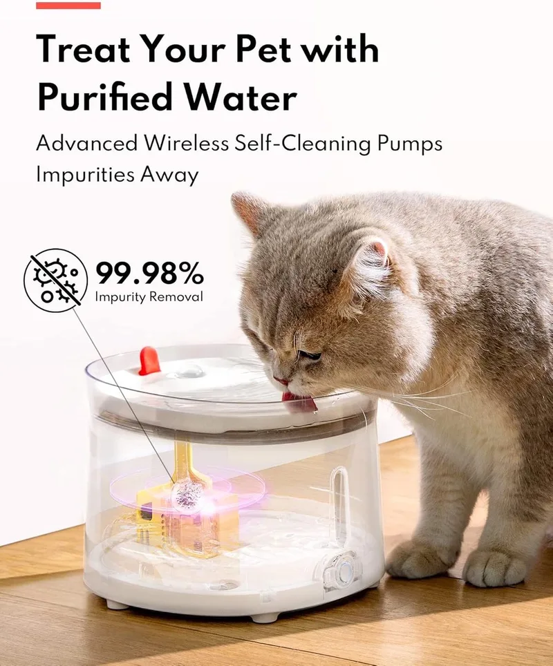 Waterfontijn Katten - Waterfontein Kat - Kattenfontein - Drinkfontijn Katten - Drinkfontein Kat von Equivera in Weiß – Produktfoto
