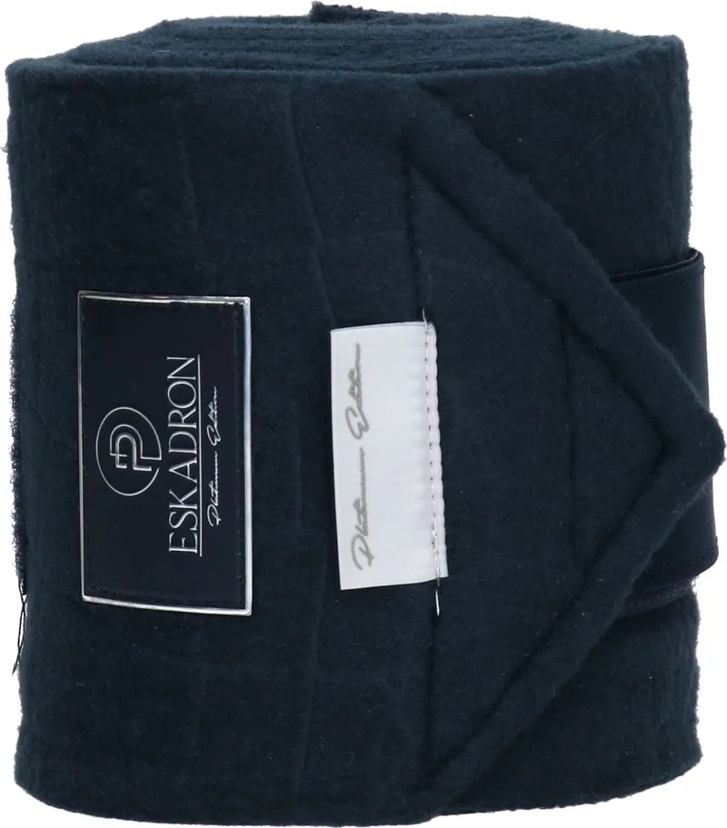 Bandages Platinum Fleece Stamped - paard de Eskadron en Bleu foncé – photo produit