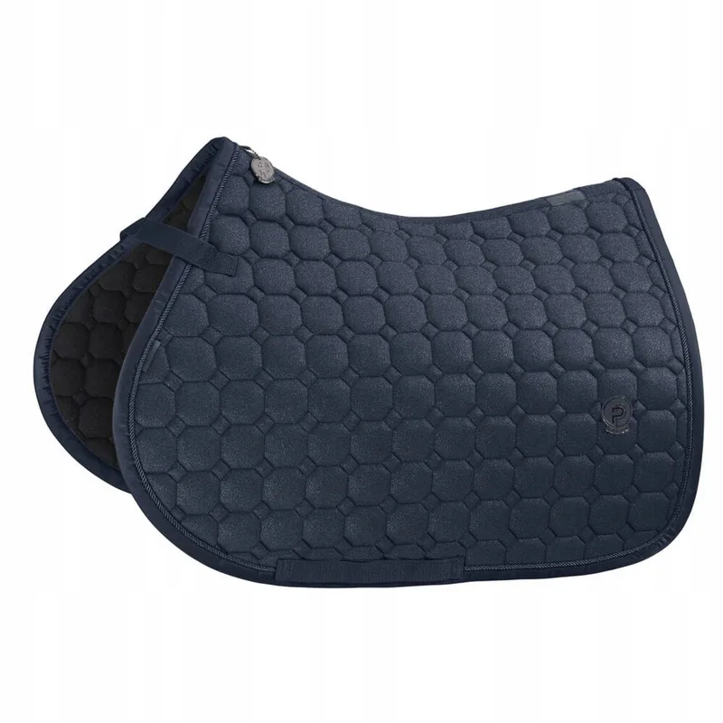 Cotton Glitter Platinum Zadeldek Pony de Eskadron en Atlantic Blue – photo produit