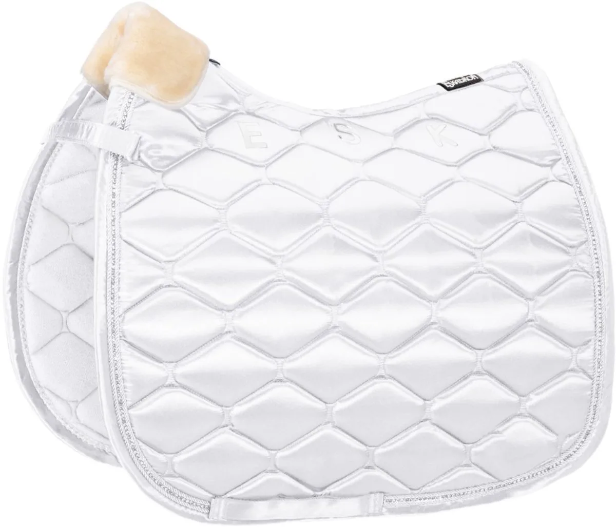 dekje Satin crystal-White-Pony-Dressuur de Eskadron en Blanc – photo produit