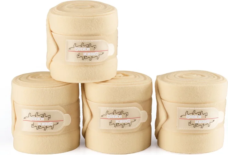 Fleece Bandages Classic Sports Vanilla - L de Eskadron en Beige – photo produit