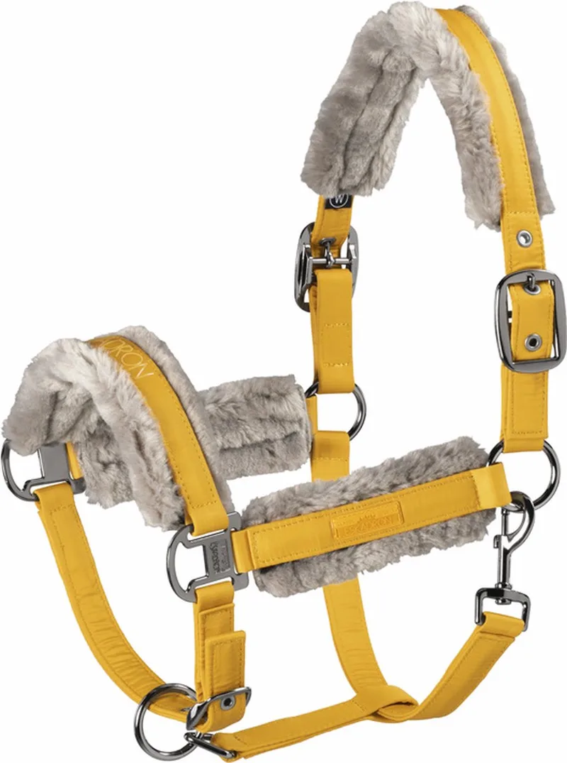 Halster Doublepin Fauxfur Glanzend Classic Sports 21 A/W Vintage Gold - Pony (P2) by Eskadron in Yellow – product photo