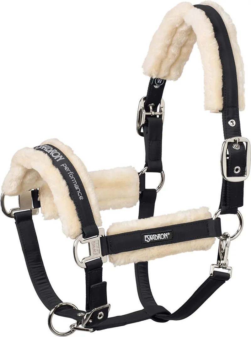 Halster Eskadron Double Pin Buckle Fauxfur by Eskadron in Black – product photo