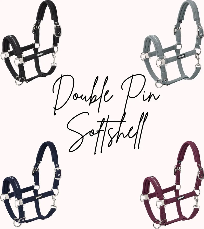 Halster Eskadron Double Pin Buckle Softshell by Eskadron in Donkerrood – product photo