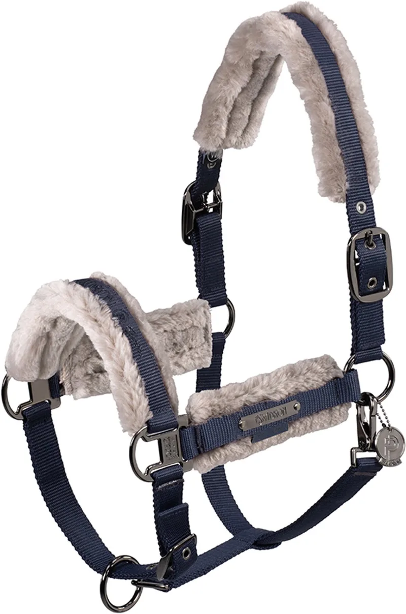 Halster Eskadron Platinum Double Pin Girth Faux Fur by Eskadron in Dark blue – product photo