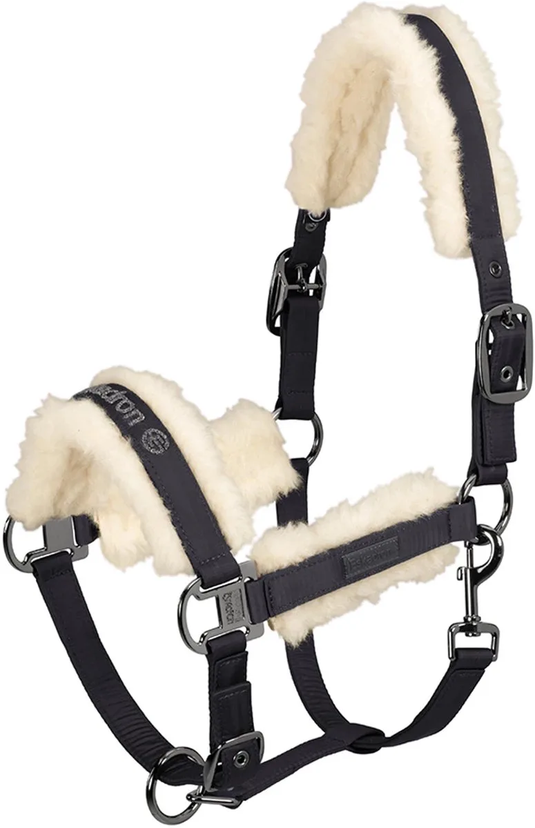 Halster Reflexx Doublepin Glossy Evo Wool - paard by Eskadron in Dark grey – product photo