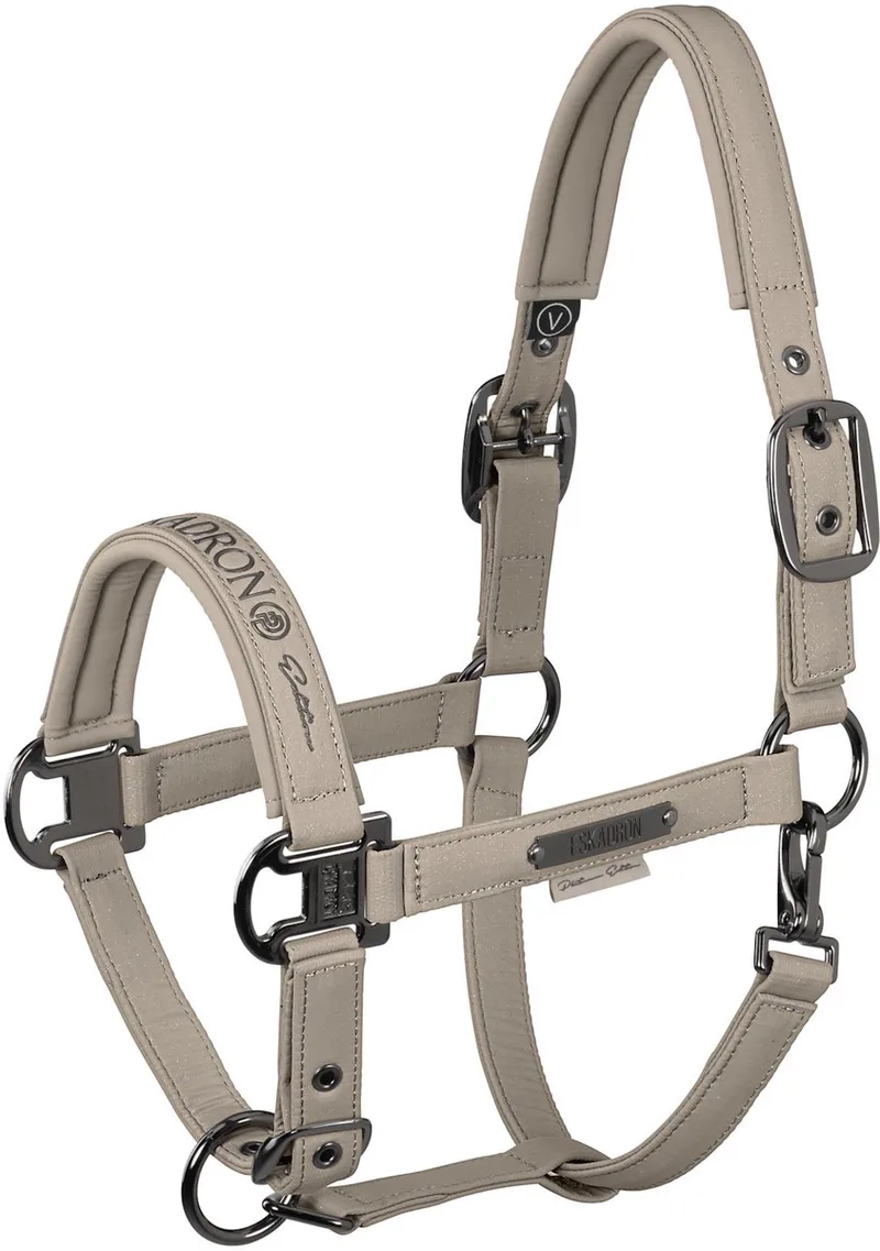 Halster Sparkle Platinum FS26 Pale Grey - Cob | oranje | Halstertouw paard de Eskadron – photo produit