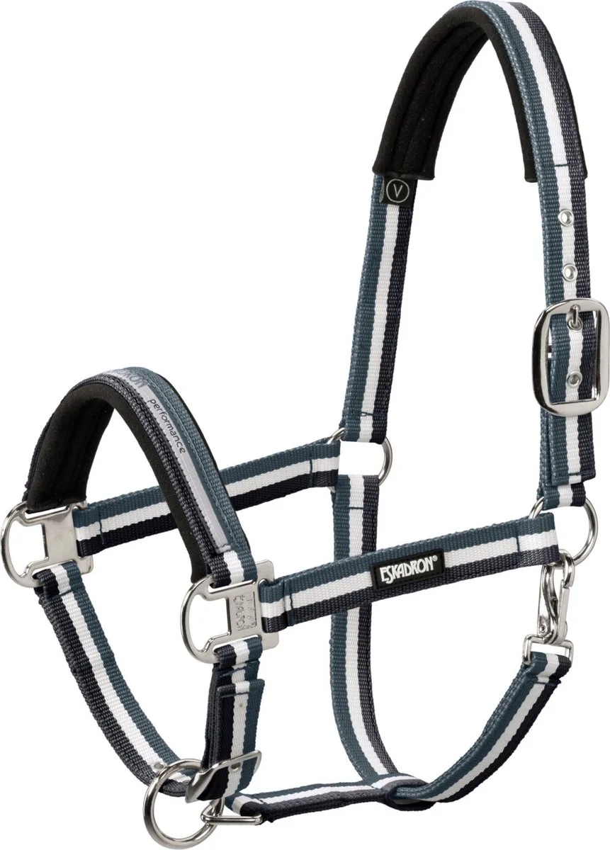 Headcollar Pin Buckle Pony von Eskadron in Nightblue-Creme-Ashblue – Produktfoto