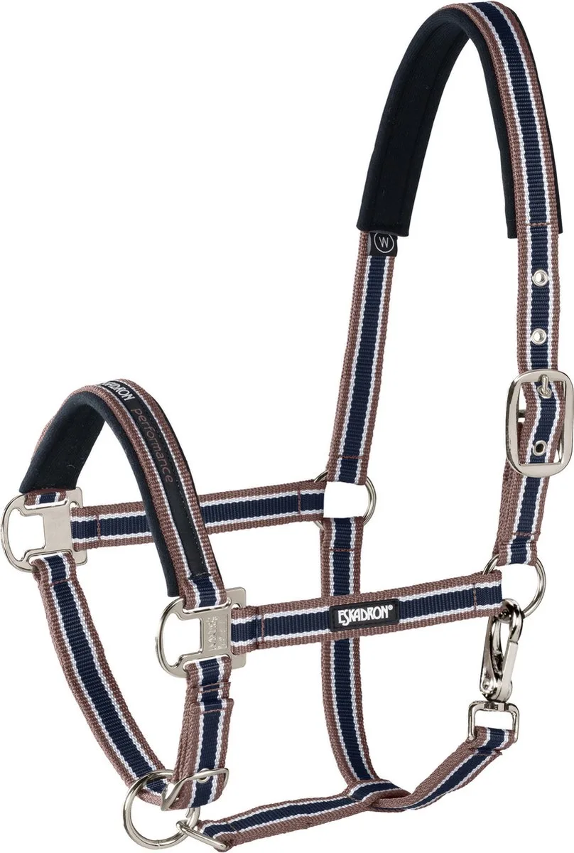 Headcollar Pin Buckle X-Full von Eskadron in Nightblue-Creme – Produktfoto