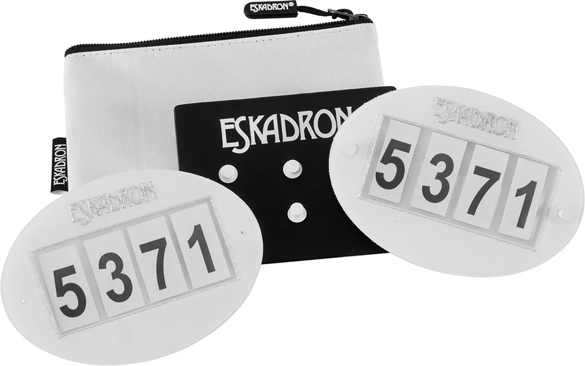 Nummerhouder Eskadron Quick-pin 4 Nr fra Eskadron i Hvid – produktbillede