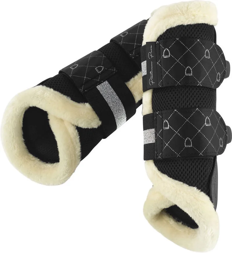 Peesbeschermers Mesh Faux Fur Platinum Pure - XL by Eskadron in Black – product photo