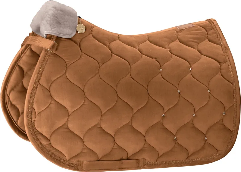 Saddle Cloth Velvet Crystal Platinum 23 Cognac - Size : Full - Jump de Eskadron en Orange, Marron – photo produit