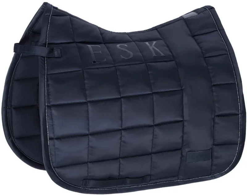 Zadeldek Classic Big Square Glossy - Dark Blue - dressuur Full de Eskadron en Bleu – photo produit