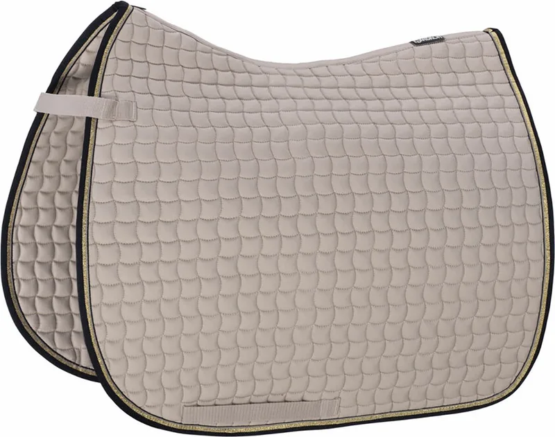 Zadeldek Cotton Contrast - veelzijdigheid Paard van Eskadron in Beige – productfoto