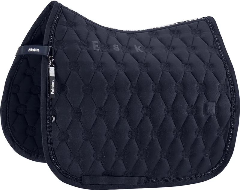 Zadeldek Eskadron Dynamic Sparkle Crystal Dressuur de Eskadron en Bleu foncé – photo produit